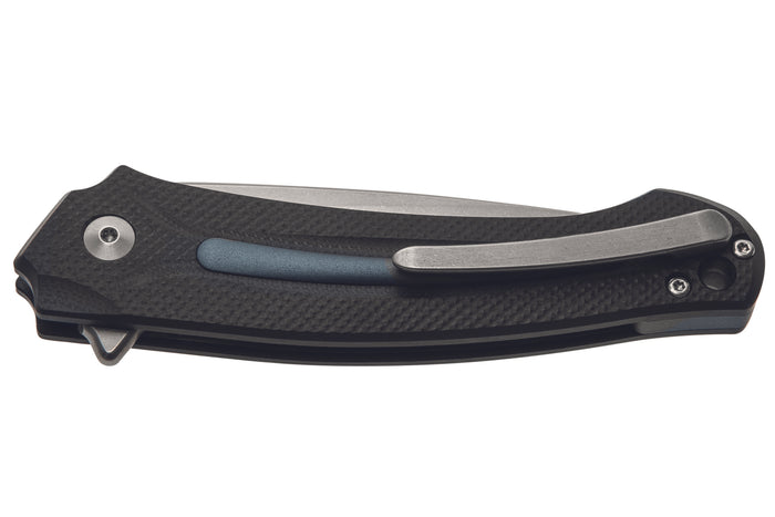 Couteau pliant MKM Arvenis By FOX Knives MK.FX01MGGY manche en G10 noir/Alu gris 12cm+ étui