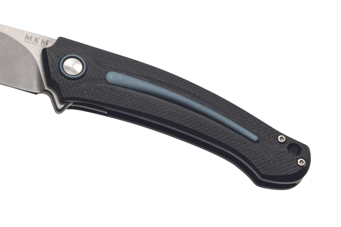 Couteau pliant MKM Arvenis By FOX Knives MK.FX01MGGY manche en G10 noir/Alu gris 12cm+ étui