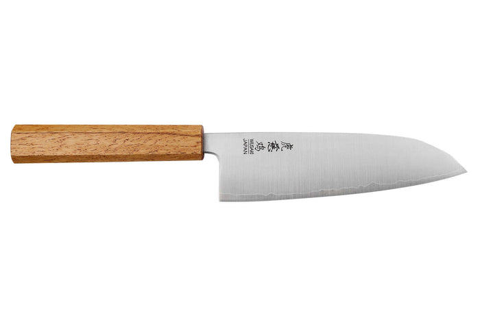 Couteau santoku japonais artisanal Wusaki Migaki G3 16,5cm
