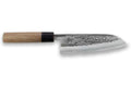 Couteau santoku japonais artisanal Wusaki Nakata BS2 16.5cm manche en noyer