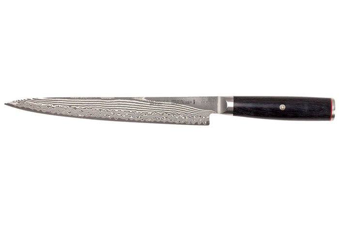 Couteau sujihiki japonais Miyabi 5000FCD lame 24cm damas 48 couches manche pakkawood