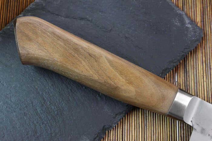 Couteau universel japonais artisanal Wusaki Nogami BS2 12.5cm manche en noyer