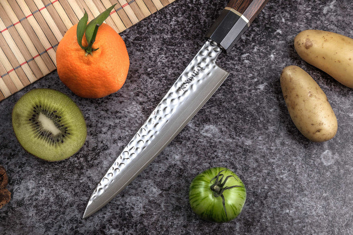 Couteau universel Sayuto Desert Damas martelé 15cm