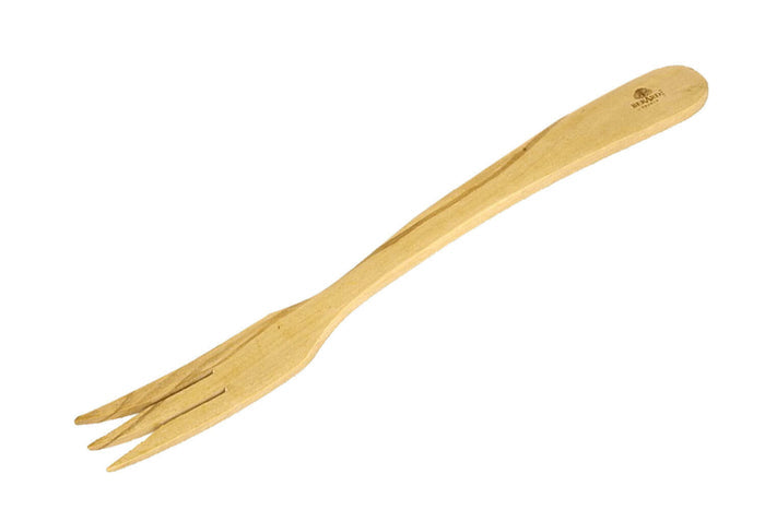 Couverts à salade courbés Bérard Contour faits main en olivier 30cm