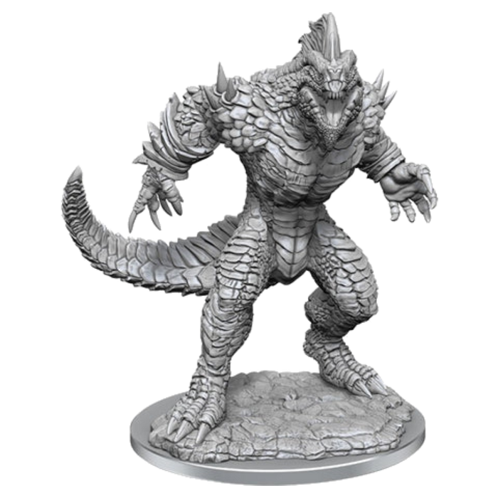 D&D Unpainted Lizardfolk Render