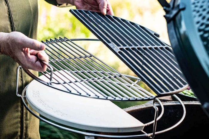 Demi grille en fonte pour barbecue Big Green Egg Large