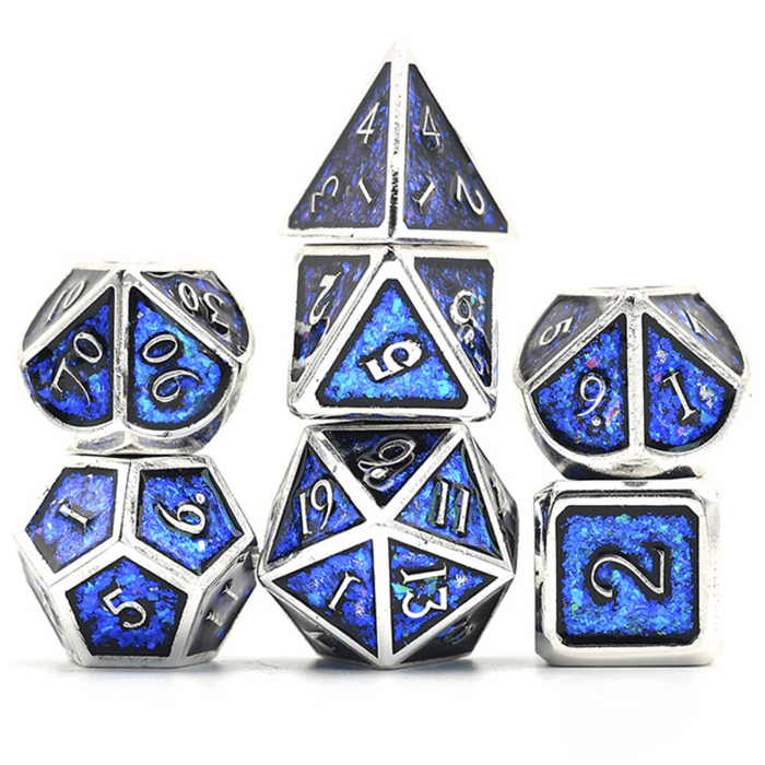 Electric Blue RPG Dice Set