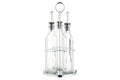 Ensemble de 3 bouteilles huile et vinaigre en verre avec présentoir World of Flavours