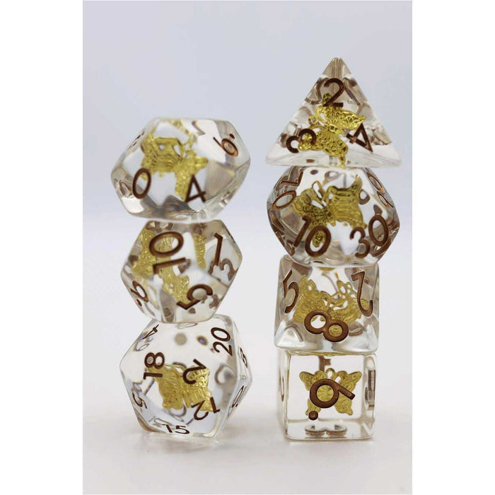 Gilded Butterfly RPG Dice Set