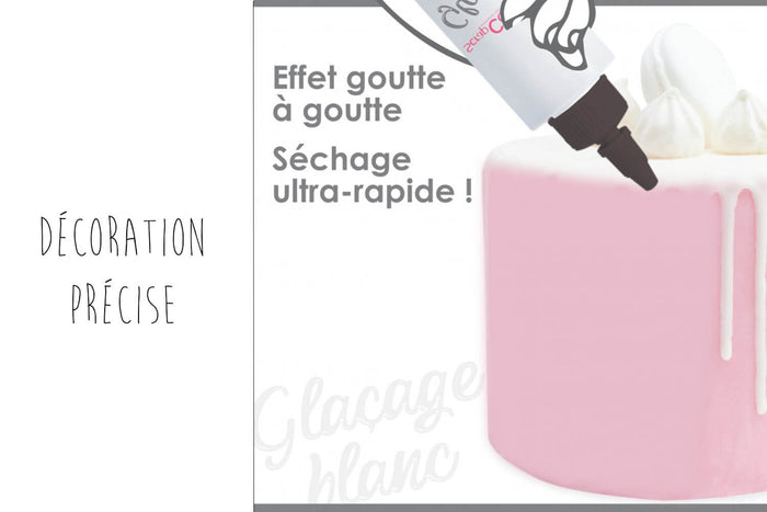 Glaçage blanc prêt à l'emploi Scrapcooking - Goût chocolat 130g