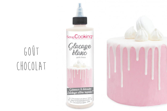Glaçage blanc prêt à l'emploi Scrapcooking - Goût chocolat 130g
