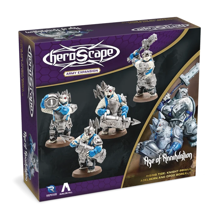 Heroscape Army Expansion - Rising Tide Knight Primus Adelbern and Ordo Borealis