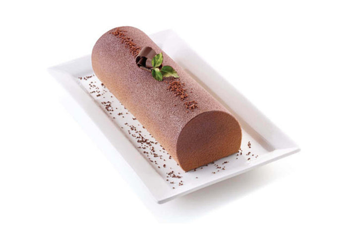 Kit moule à bûche glacée en silicone Silikomart Diamond