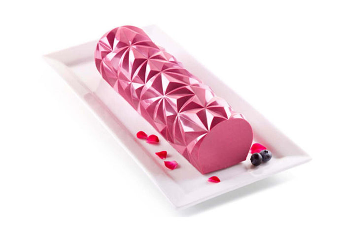 Kit moule à bûche glacée en silicone Silikomart Diamond