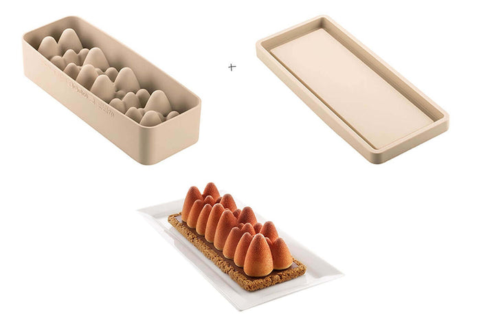 Kit moule à gâteau en silicone Silikomart Ice Glow
