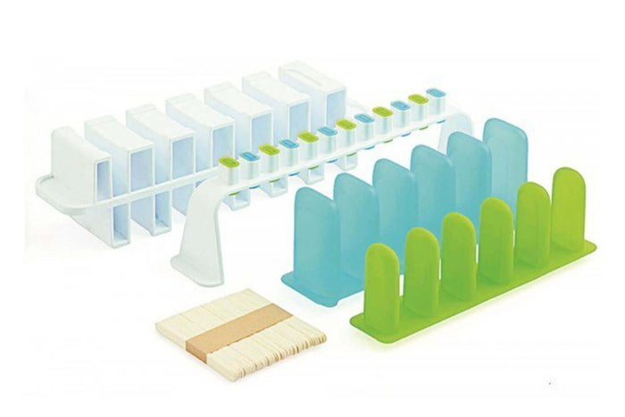 Kit moule à glace Silikomart L'Italiano : 2 moules en silicone et 2 supports en synthétique