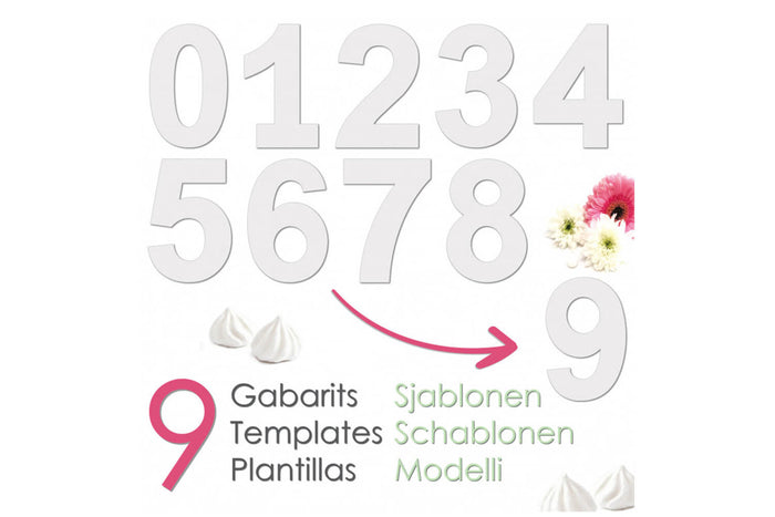 Kit number cake Scrapcooking 9 chiffres - Réutilisable
