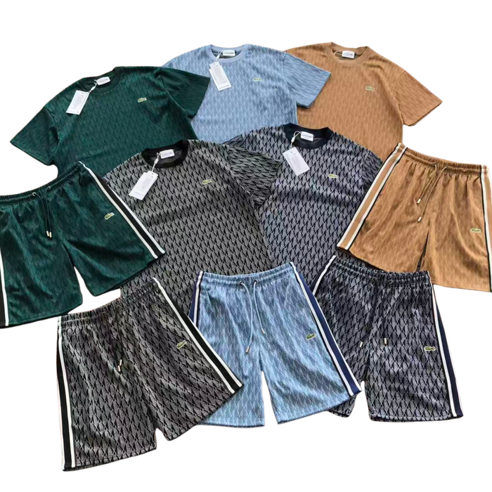 Lacoste Jacquard Monogram Outfit Set