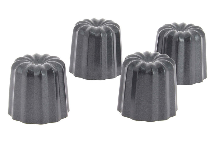 Lot de 4 moules à cannelés bordelais De Buyer anti-adhésifs