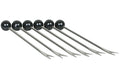 Lot de 6 piques-escargots en acier inoxydable