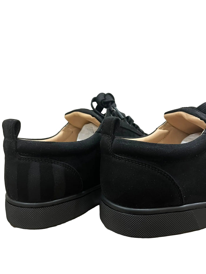 Christian Louboutin Louis Junior Spikes Black Suede (Triple Black)