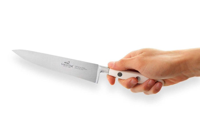 Mallette cuisine Sabatier Toque Blanche 5 couteaux fabrication française + 1 fusil