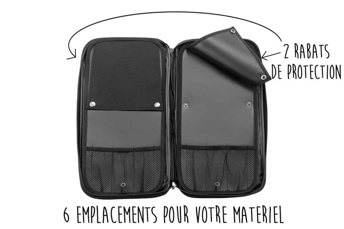 Mallette cuisine Sabatier Toque Blanche 5 couteaux fabrication française + 1 fusil