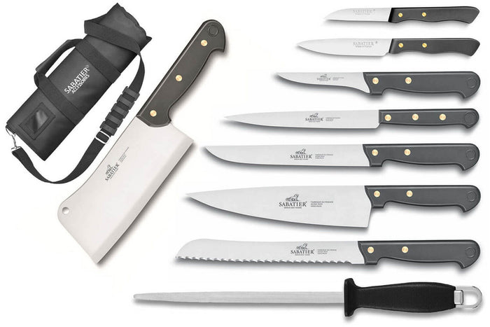 Mallette Sabatier Cuisine d'aujourd'hui 8 couteaux fabrication française + 1 fusil
