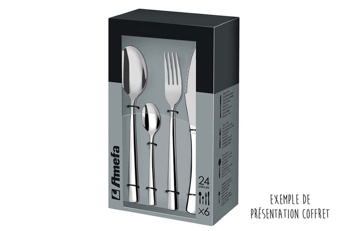 Ménagère 24 couverts de table Vieux Paris Satiné Amefa inox 18/0