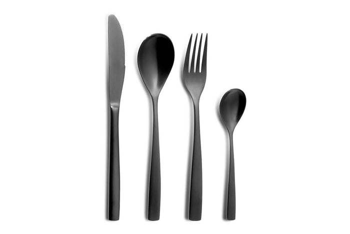 Ménagère 24 pièces Comas BCN Colors Noir acier inox 18/0