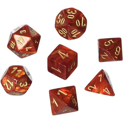 Mini Poly Scarab: Scarlet/Gold