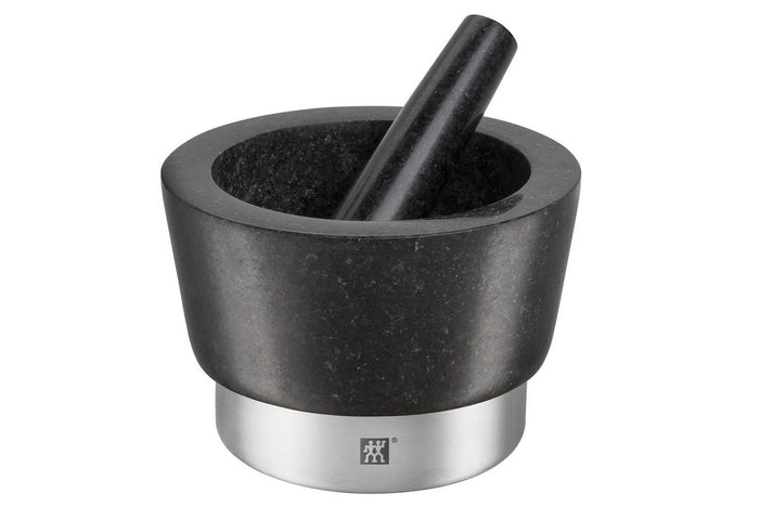 Mortier et pilon Zwilling Spices en granit noir diamètre 15cm