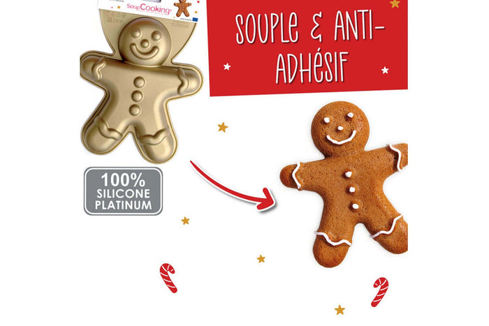 Moule à gâteau Scrapcooking en silicone - Bonhomme pain d'épice