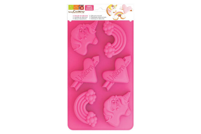 Moule à gâteau Scrapcooking en silicone - Multi-licorne