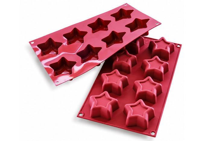 Moule en silicone professionnel Silikomart Silicon Flex 8 étoiles Ø70mm