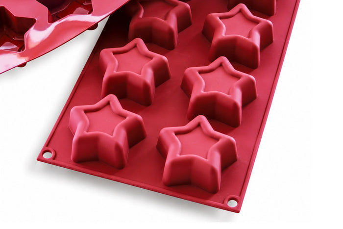 Moule en silicone professionnel Silikomart Silicon Flex 8 étoiles Ø70mm