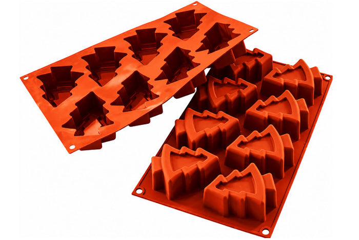 Moule en silicone professionnel Silikomart Silicon Flex 8 sapins 300 x 175mm