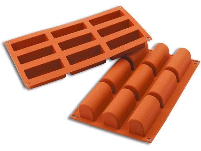 Moule en silicone professionnel Silikomart Silicon Flex 9 bûchettes 300 x 175mm