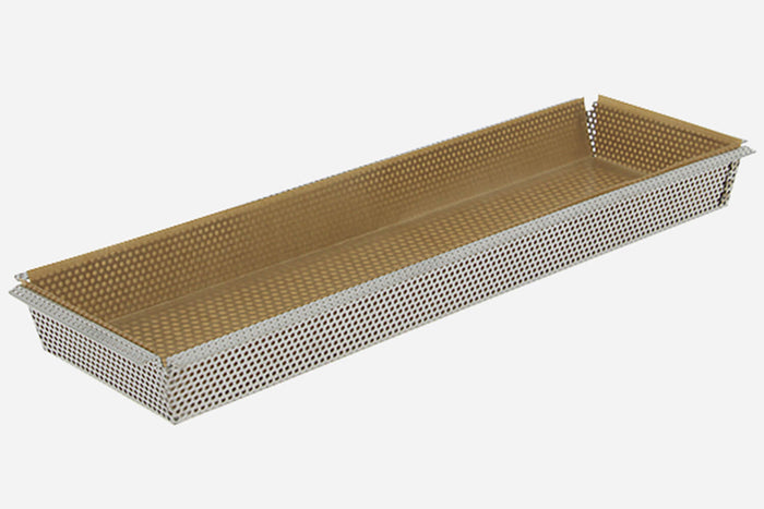 Moule rectangulaire à fond amovible De Buyer et feuille cuisson