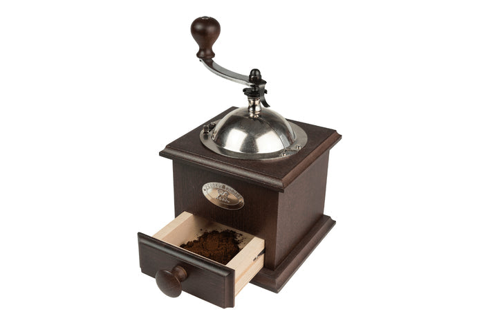 Moulin à café manuel Peugeot Nostalgie en hêtre chocolat 21cm