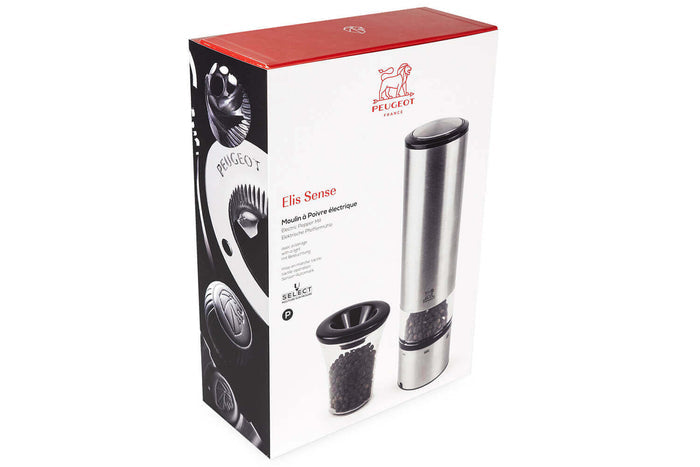 Moulin à poivre électrique Peugeot Elis Sense U'Select 20cm inox avec éclairage