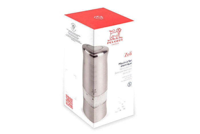 Moulin à sel électrique Peugeot Zeli en ABS avec éclairage 14cm