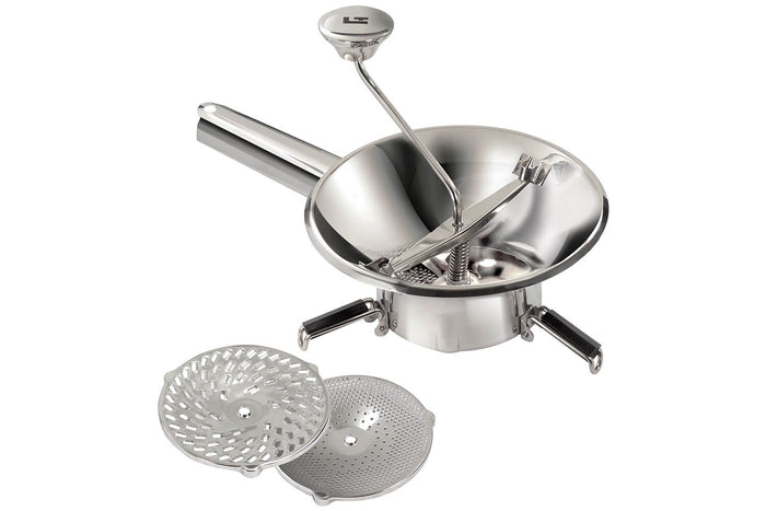 Moulin passe-légumes 3 grilles La Bonne Graine en acier inox Ø20cm