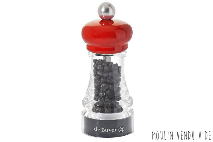 Moulin universel De Buyer Hip Hop laqué rouge 11cm mécanisme céramique