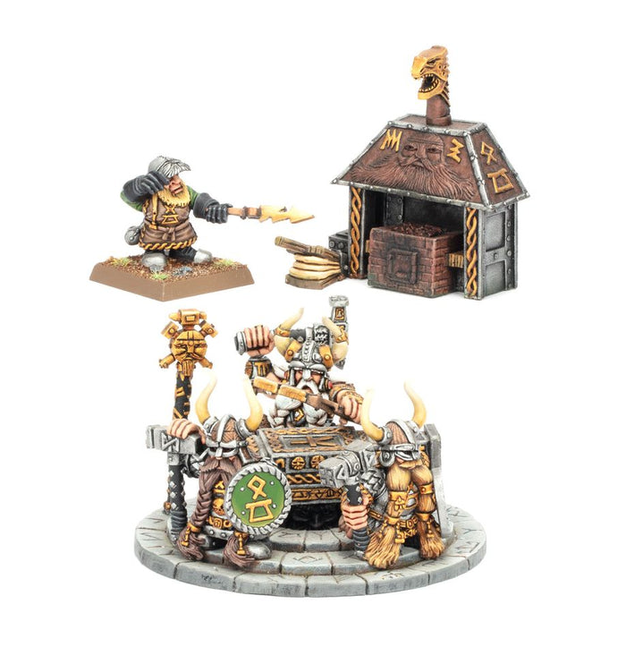 Old World Dwarf Runelord With Anvil Of Doom