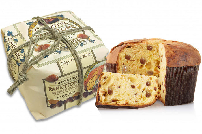 Panettone Chiostro Di Saronno marrons glacés 750g haut de gamme - Fabrication italienne artisanale