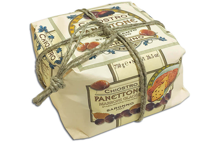 Panettone Chiostro Di Saronno marrons glacés 750g haut de gamme - Fabrication italienne artisanale