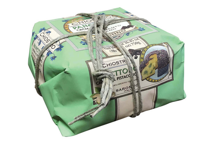 Panettone Chiostro Di Saronno pistache 750g haut de gamme - Fabrication italienne artisanale