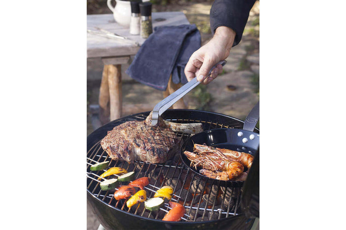 Pince à grillades coudée Rösle en acier inoxydable 35,5cm
