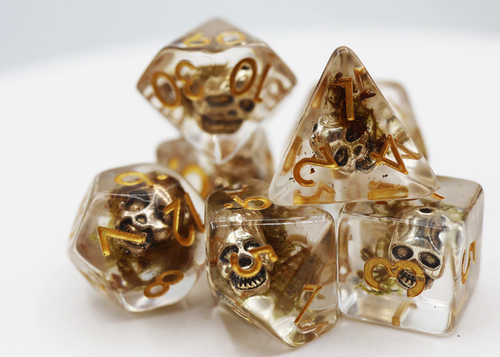 Pirate Skull RPG Dice Set